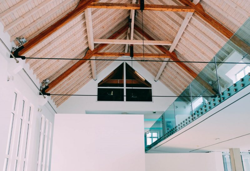 Modern loft conversion staircase with glass balustrade
