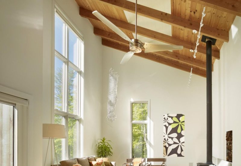 Converted loft room with dormer window and white rendered walls